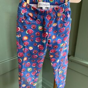 Simonetta Blue Floral Print Pants